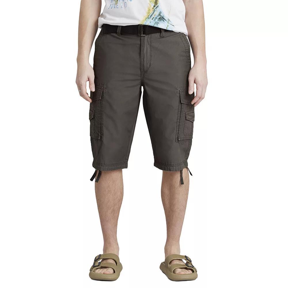 Men's UNIONBAY Cordova Messenger Belted Cargo Shorts, Size: 30, Flint Product Image