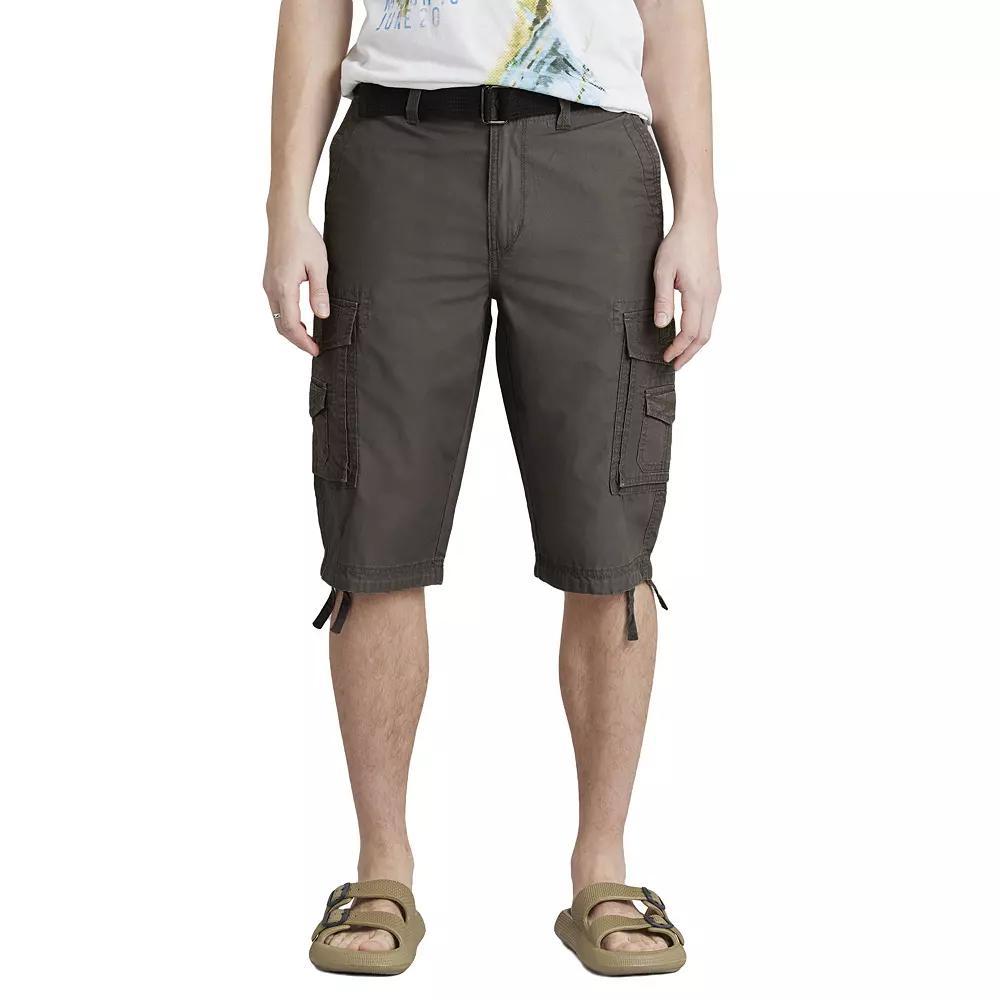 Men's UNIONBAY Cordova Messenger Belted Cargo Shorts, Size: 30, Flint Product Image