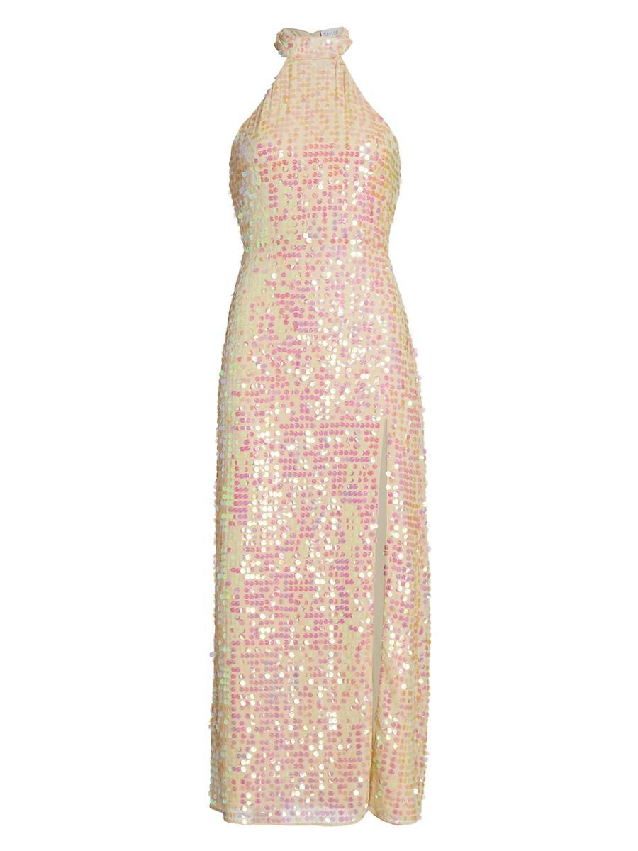 Womens Khoudia Sequined Halter Maxi Dress Product Image
