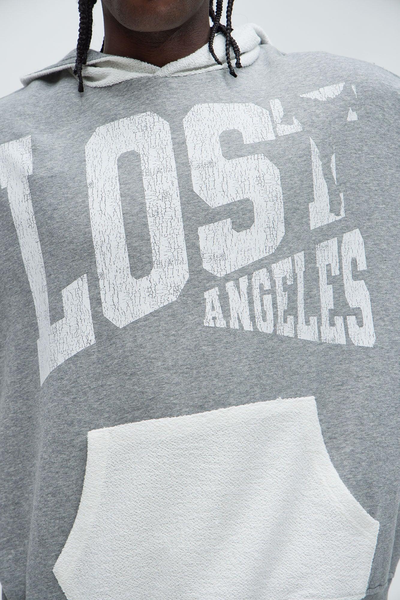 Lost Angeles Oversized Hoodie - Cream/combo Product Image