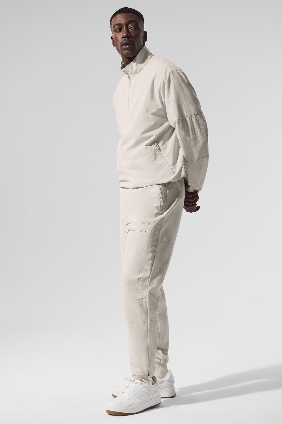 Light Weight Takeaway Track Pullover - Bone Male Product Image