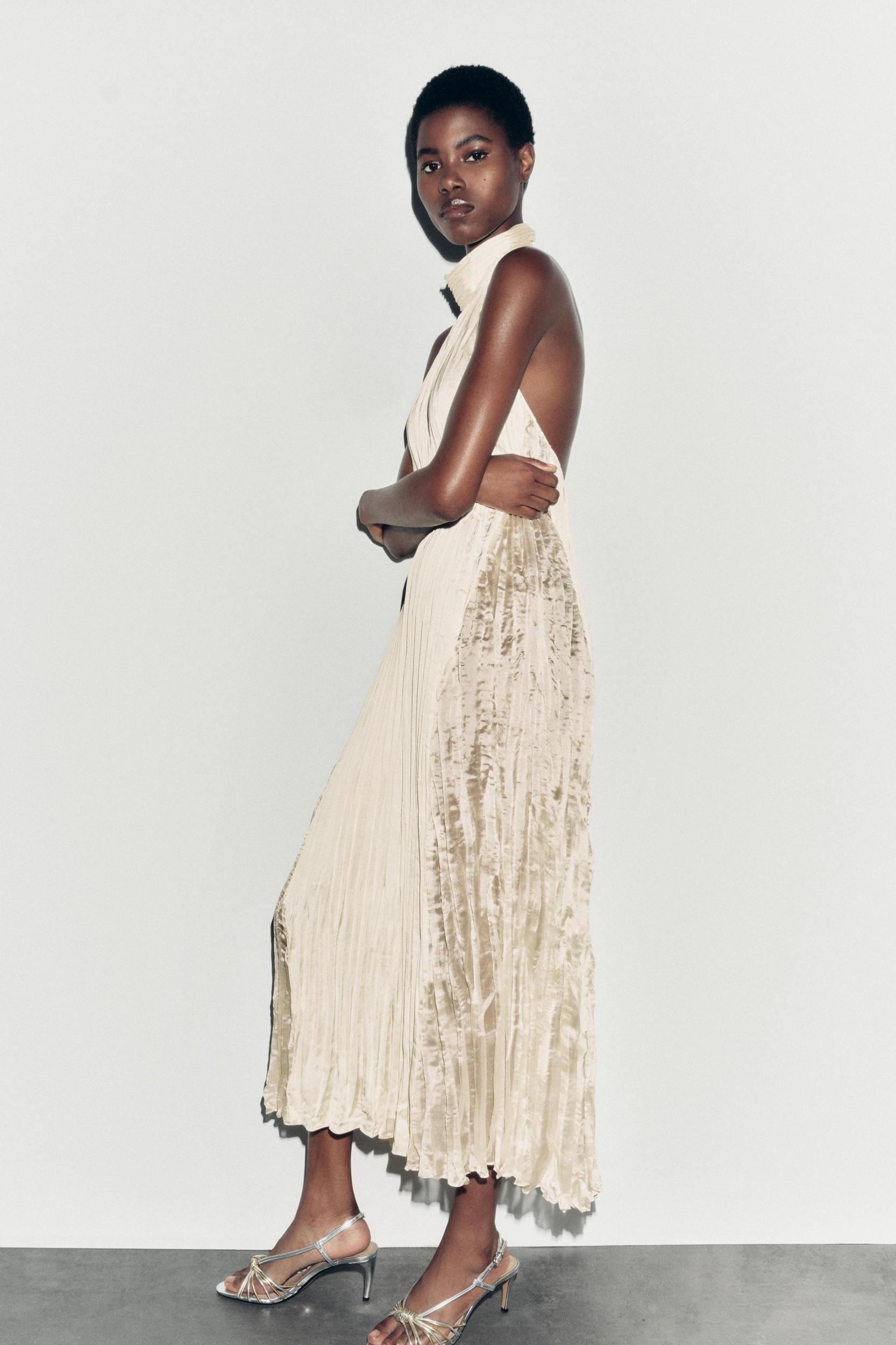 LONG PLEATED DRESS Product Image