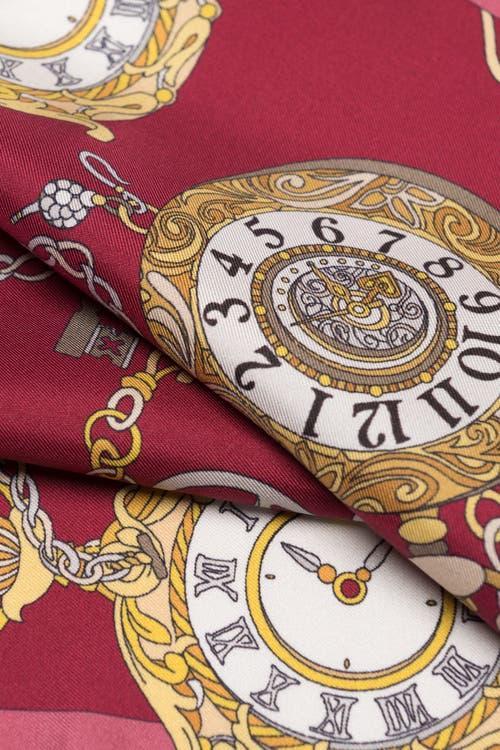 Elizabetta Like Clockwork - Silk Pocket Square for Men in Navy at Nordstrom Product Image