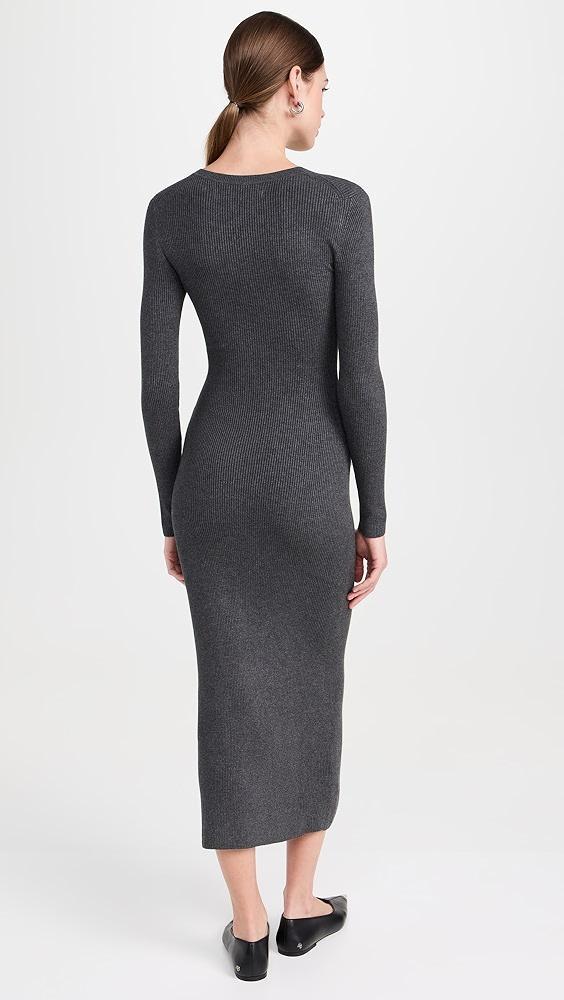 Enza Costa Silk Sweater Rib Crew Dress | Shopbop Product Image