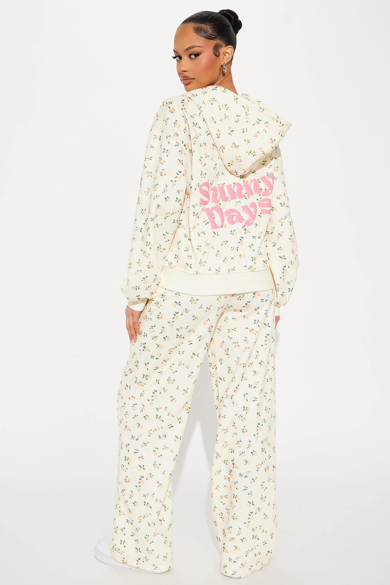 Fiona Floral Graphic Pant Set - Yellow Product Image