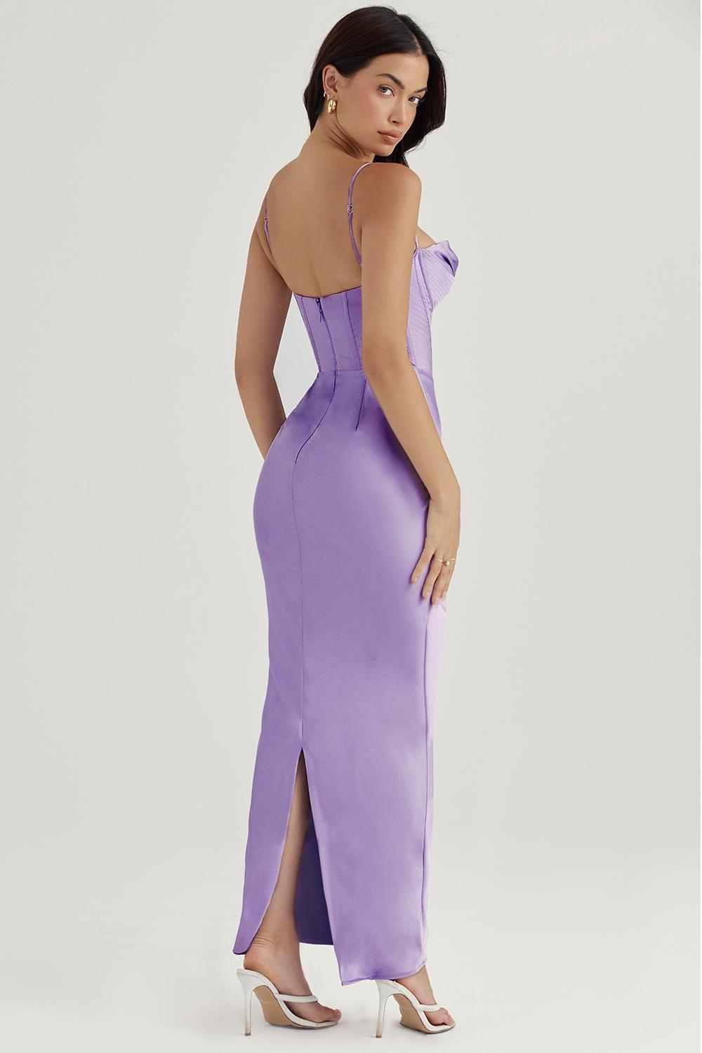Charmaine Lavender Corset Maxi Dress Product Image