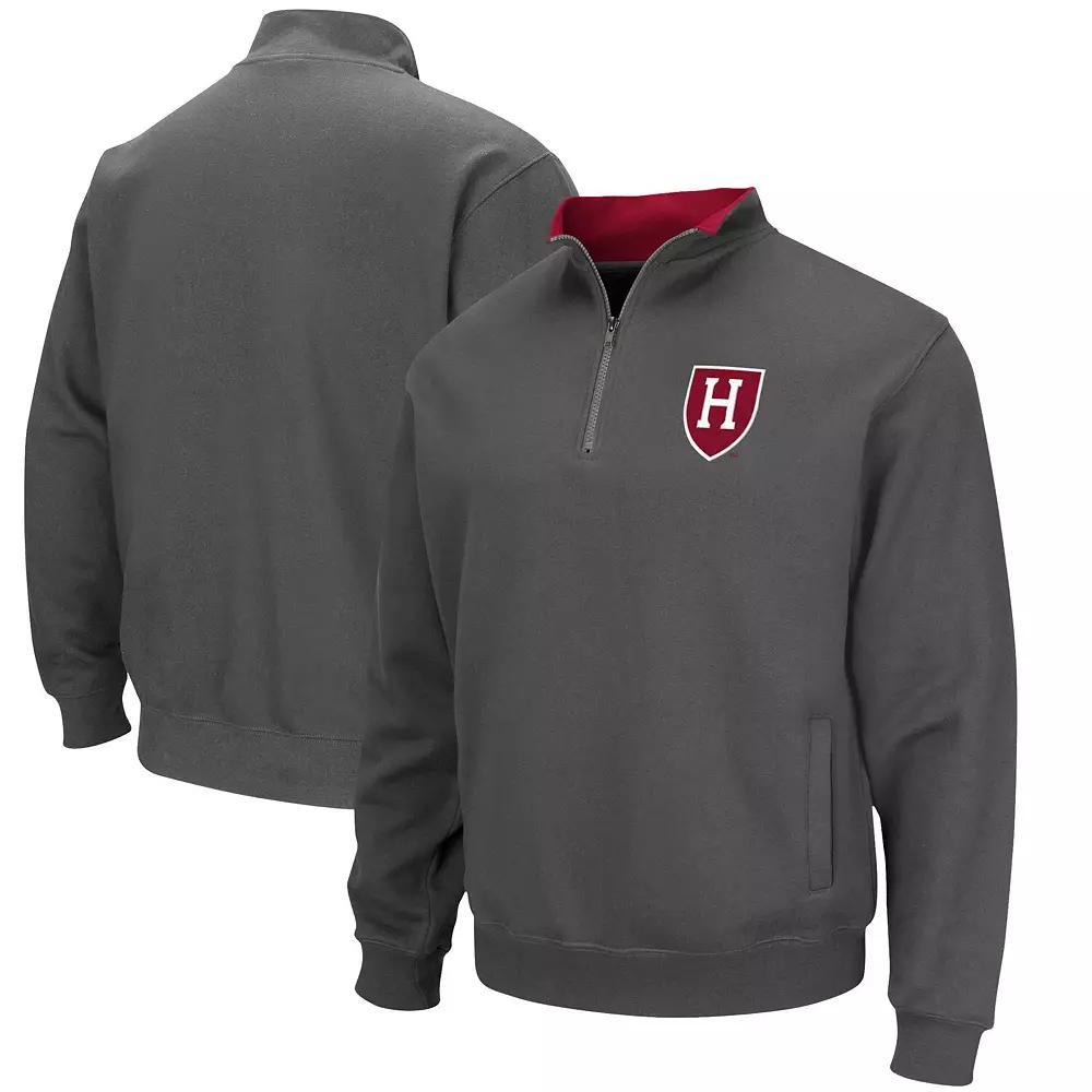Men's Colosseum Charcoal Harvard Crimson Tortugas Team Logo Quarter-Zip Jacket, Size: 3XL, Har Charco Product Image