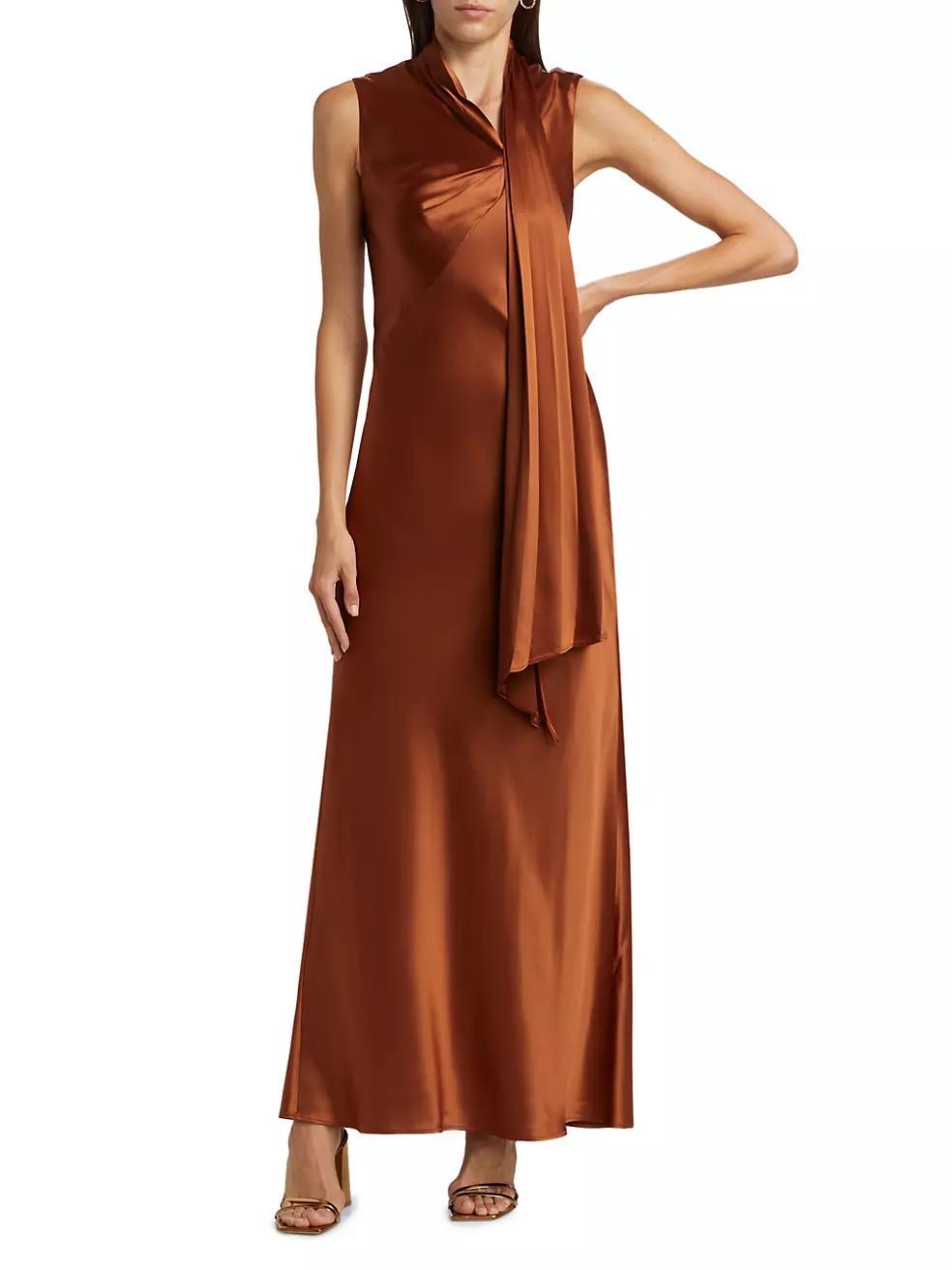 Jeffries Satin Maxi Dress Product Image