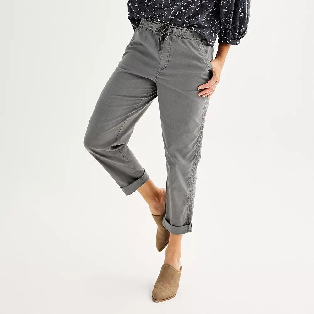 Women's Sonoma Goods For Life® Easy Paper Bag Waist Capri, Size: XS, Trinity Gray Product Image