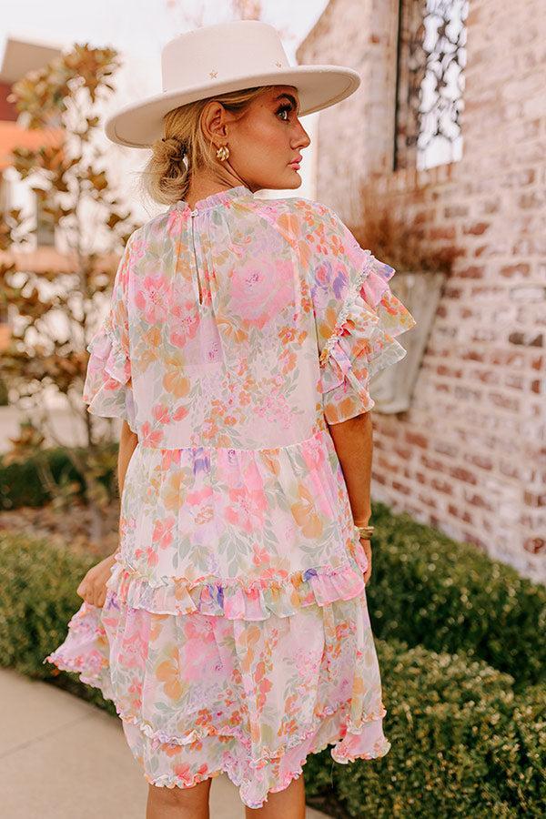 Sweet Blossom Ruffle Mini Dress Product Image