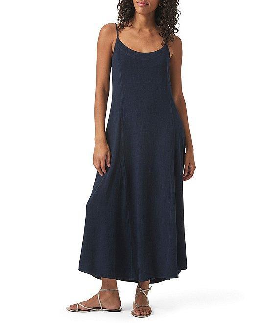 Splendid Capri Linen Blend Scoop Neck Sleeveless Maxi Dress Product Image
