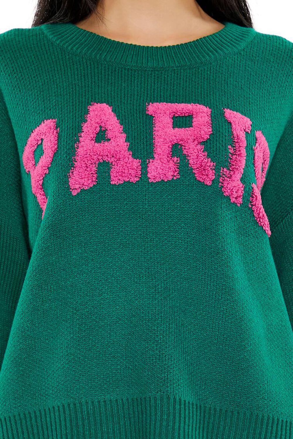 Paris Boucle Knit Patch Sweater | Forever 21 Product Image