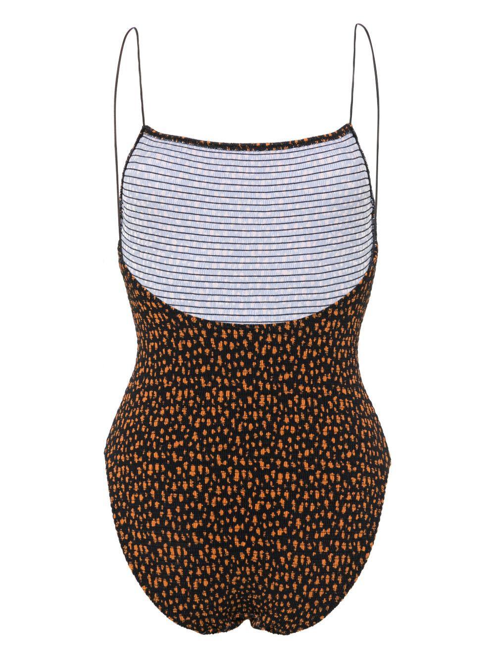 smocked one-piece swimsuit Product Image
