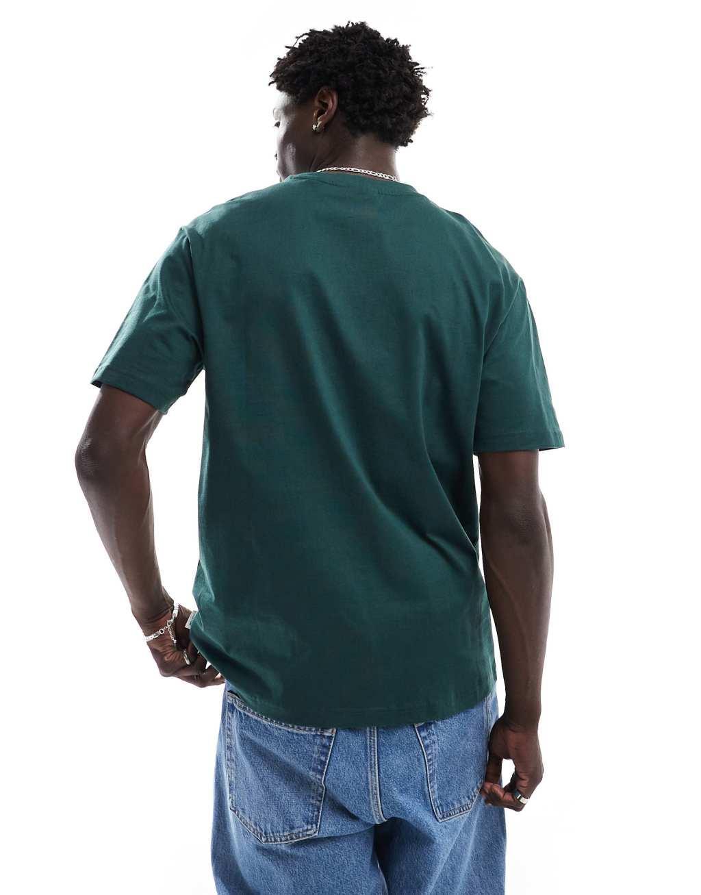 ONLY & SONS relaxed fit T-shirt in dark green Product Image
