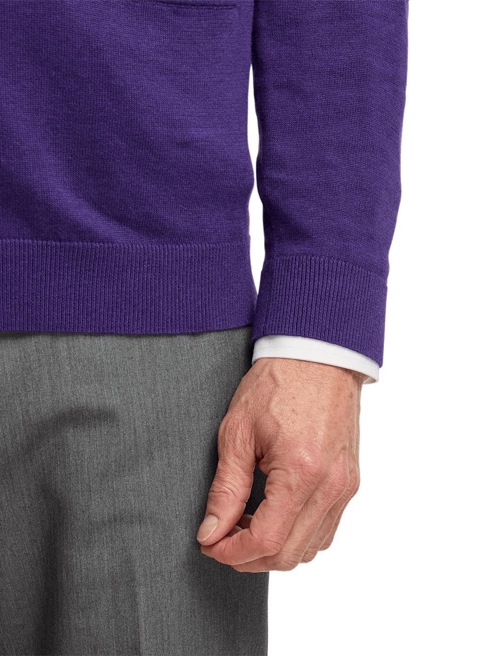 Supima Cotton Button Front Cardigan - Dark Blue Product Image