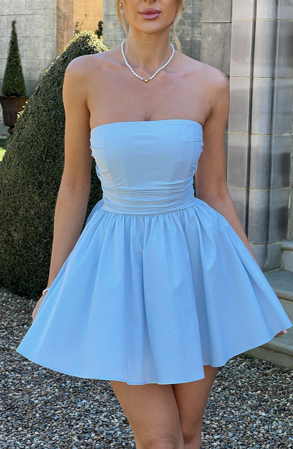Katrina Mini Dress - Blue Product Image