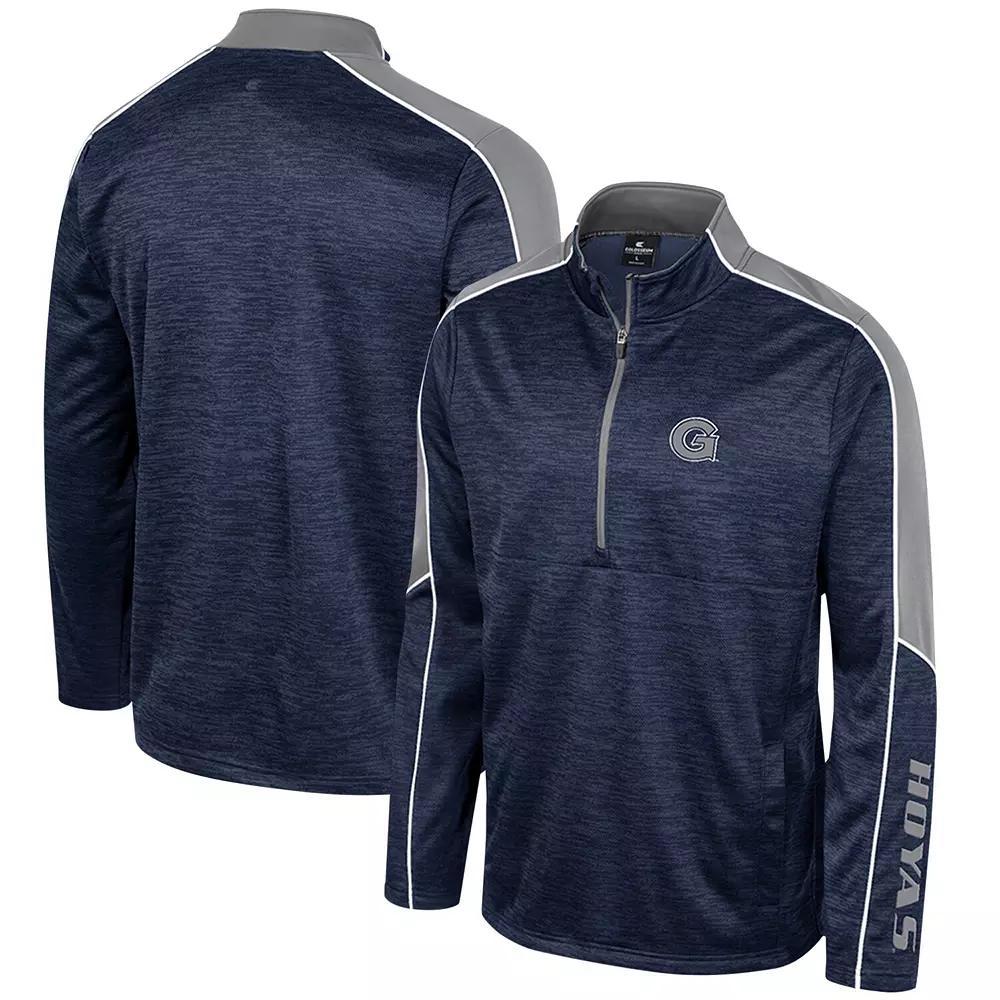 Men's Colosseum Navy Penn State Nittany Lions Marled Half-Zip Jacket, Size: Medium, Blue Product Image