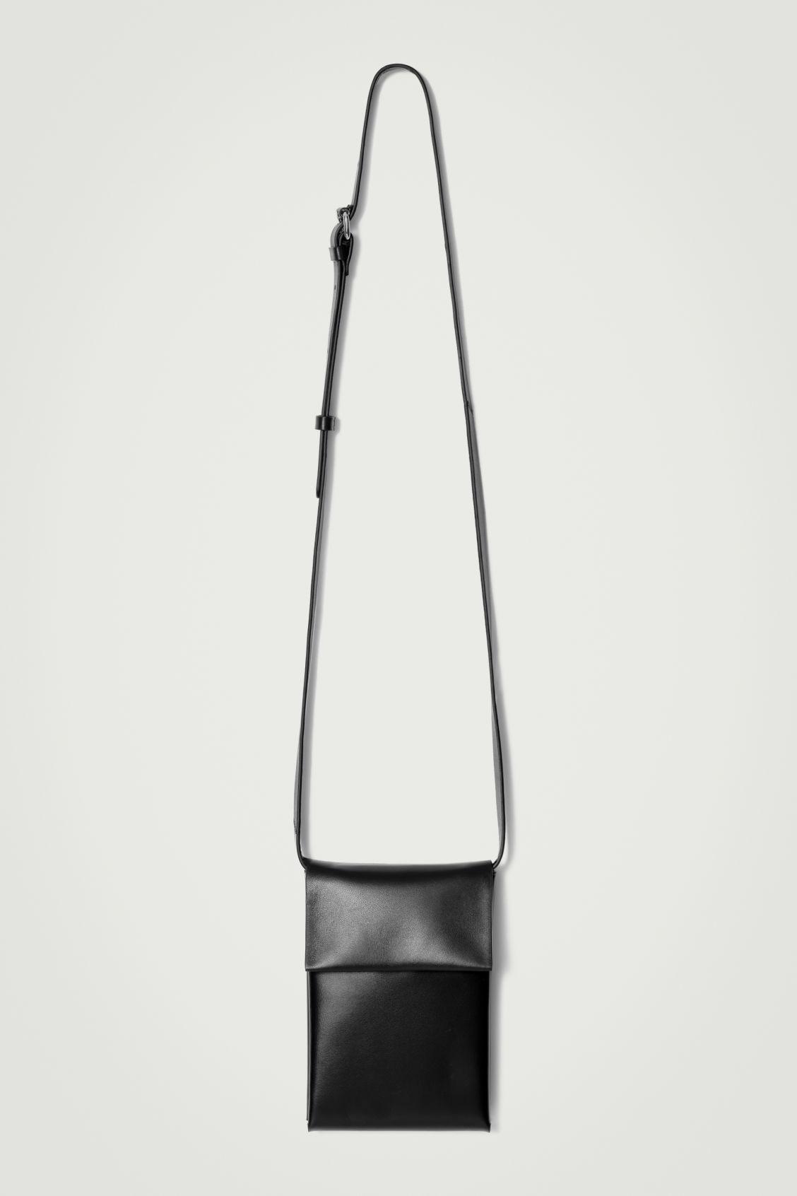 FOLDED CROSSBODY PHONE POUCH - LEATHER Product Image