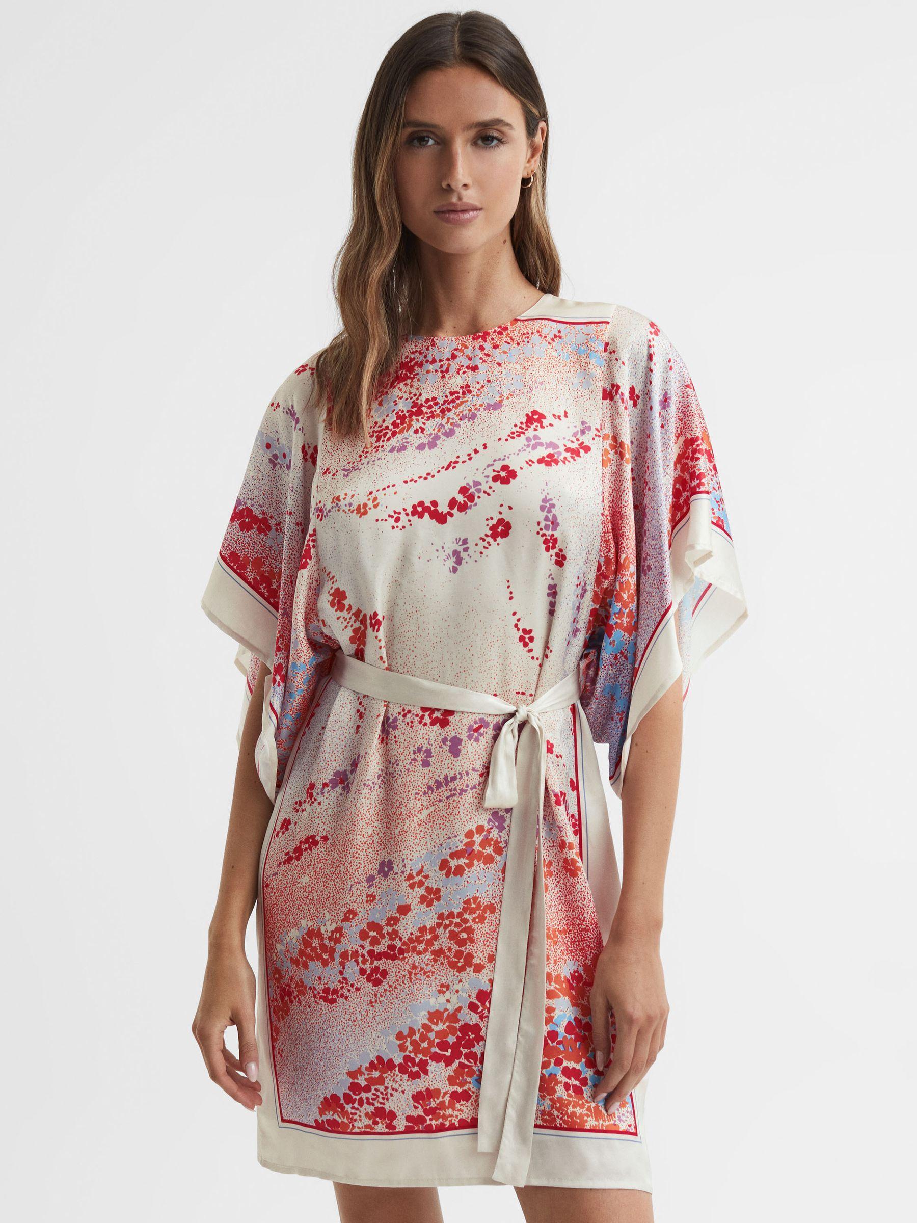 Printed Mini Dress in Multi Product Image