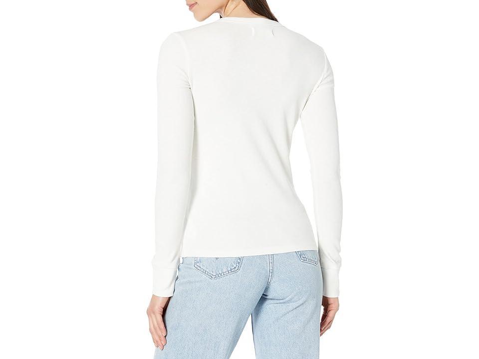 Lucky Brand Embroidered Fair Isle Henley (Whisper ) Women's Clothing Product Image