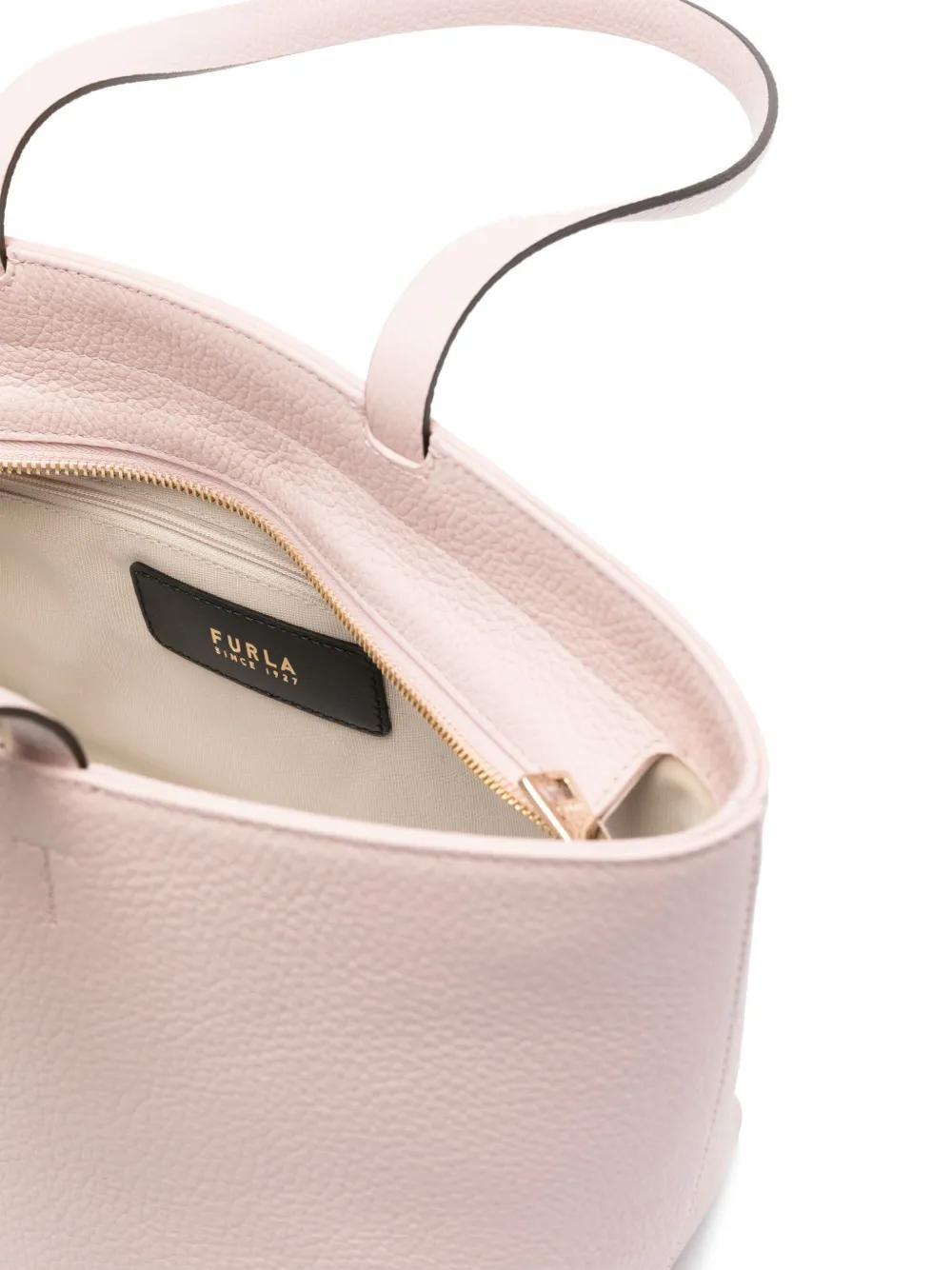 FURLA Sfera M Leather Tote Bag In Pink Product Image