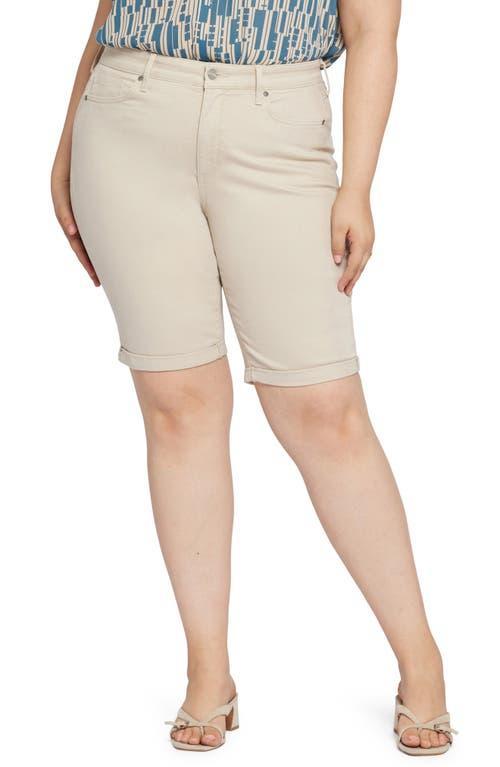 NYDJ Plus Size Briella Rolled Cuff Denim Shorts Product Image