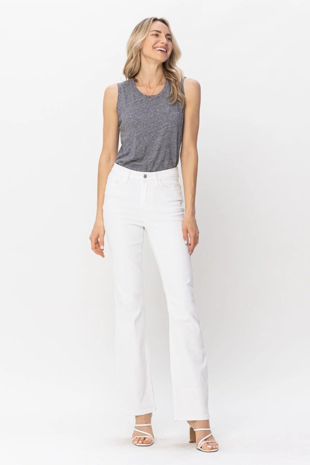 Judy Blue High Waist Side Slit Slim Boot Cut Jeans Product Image
