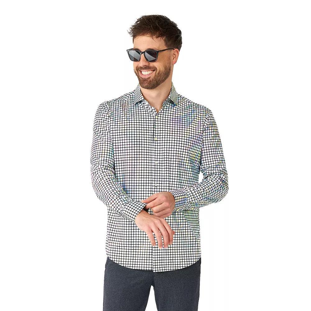 Men's OppoSuits Button-Front Shirt, Size: XXL, Discoballer Product Image