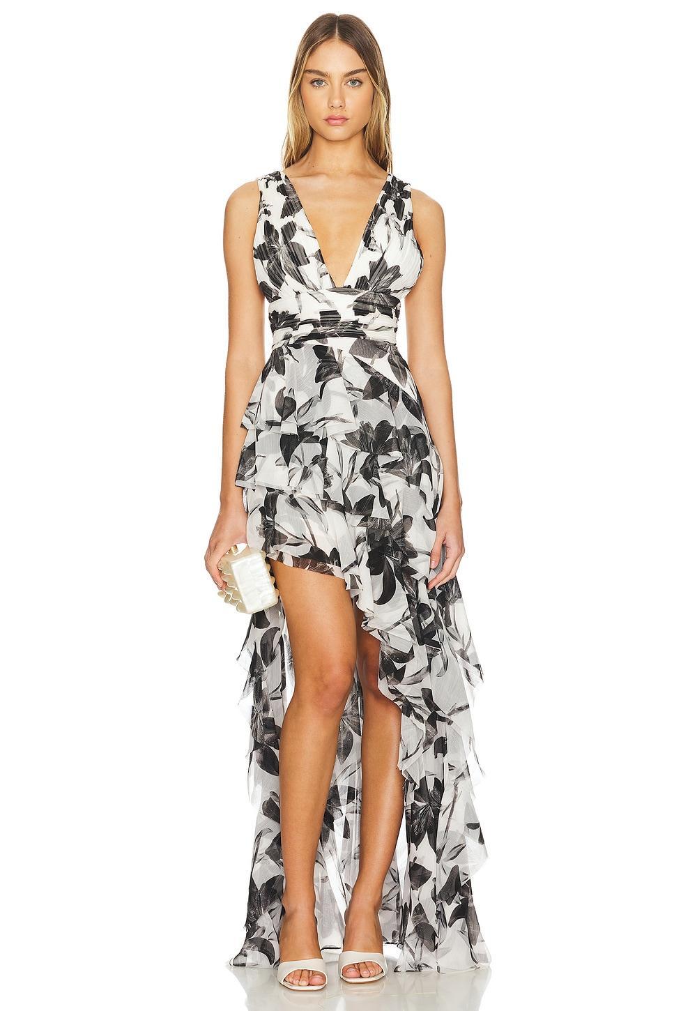Holly Ruffle Maxi Dress Alice + Olivia Product Image