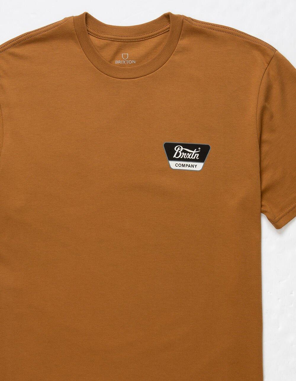 BRIXTON Linwood Mens Tee - BROWN GOLD Product Image