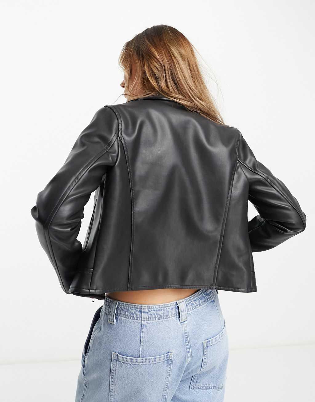 ASOS DESIGN ultimate faux leather biker jacket Product Image