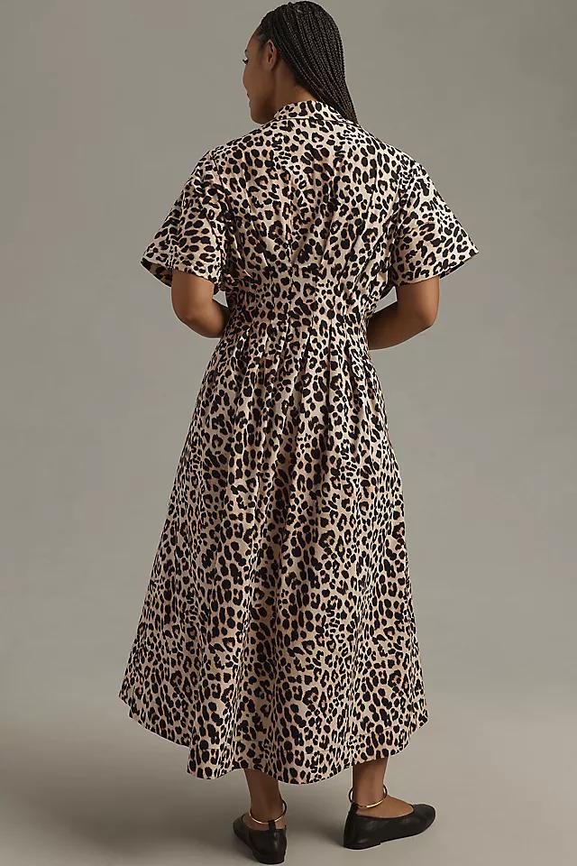 The Tobie Button-Front Pleated Shirt Dress by Exquise Product Image