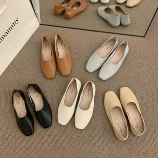 Faux Leather Plain Slip-Ons Product Image