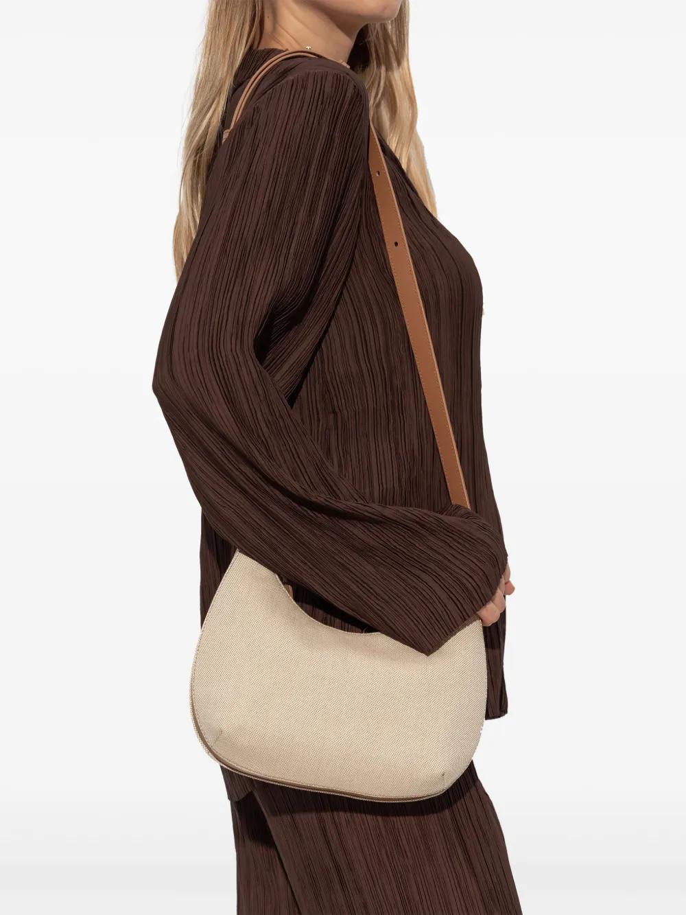 FURLA Cotton Shoulder Bag In Neutrals Product Image
