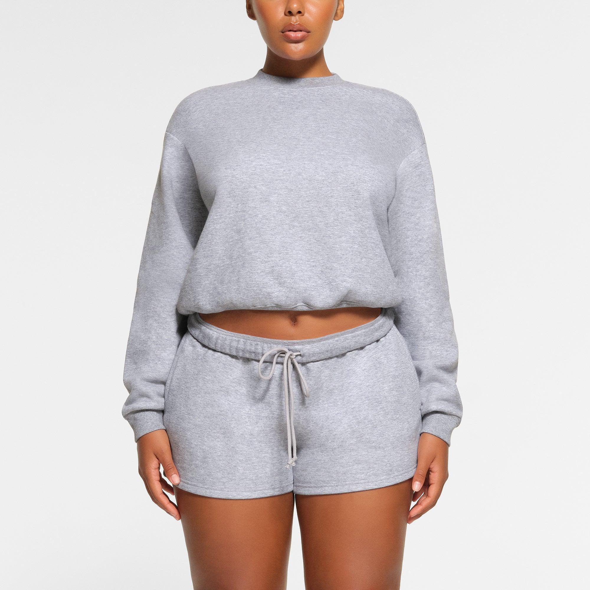 COTTON FLEECE CREWNECK | HEATHER GREY Product Image