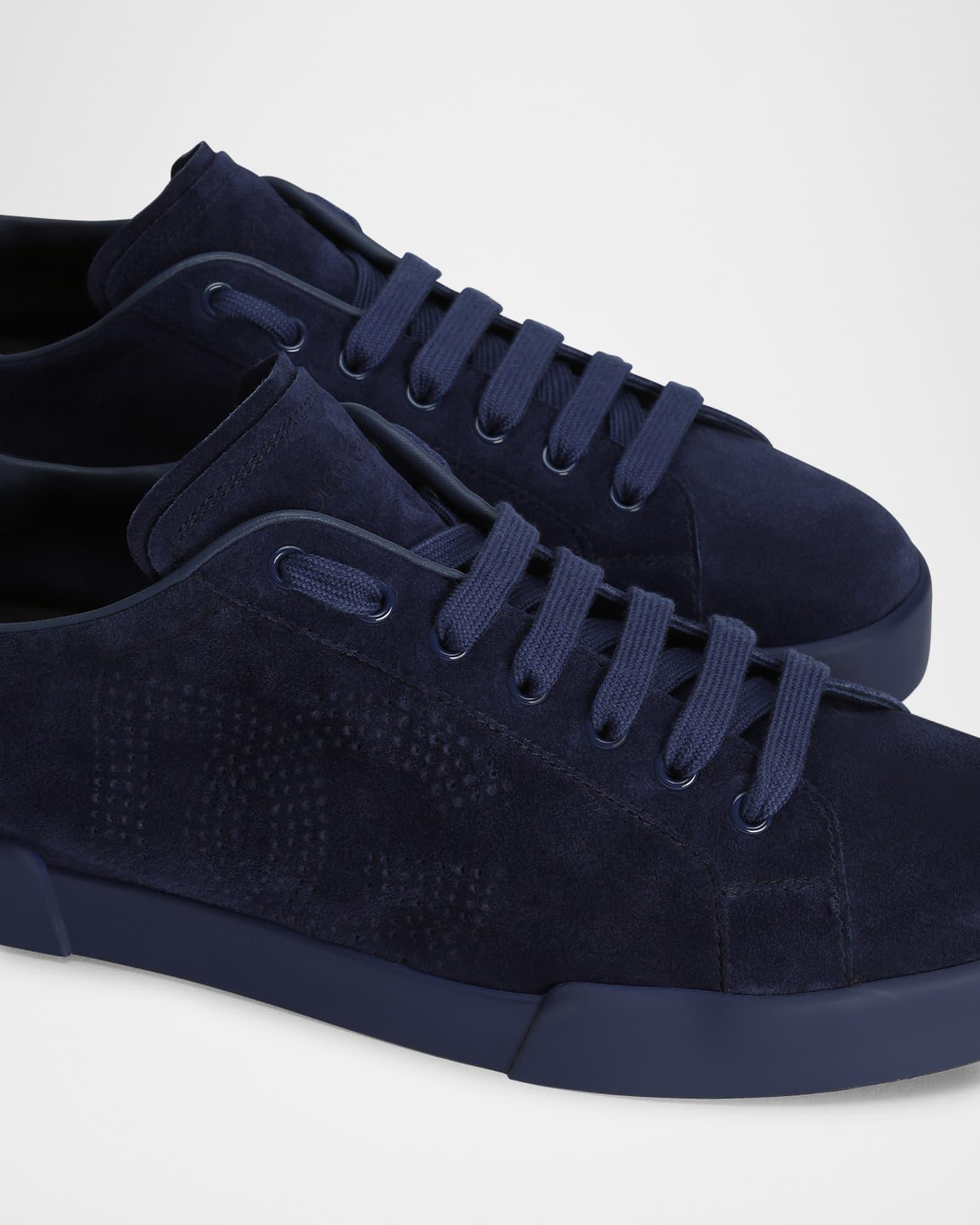Men's Suede Perforated DG Low-Top Sneakers Product Image