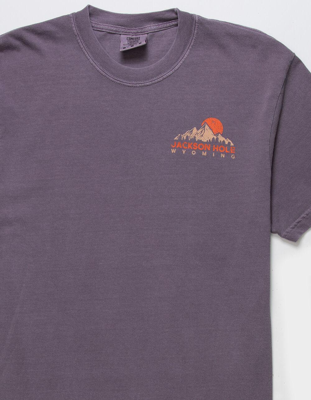 JACKSON HOLE Wyoming Mens Tee - PURPLE Product Image