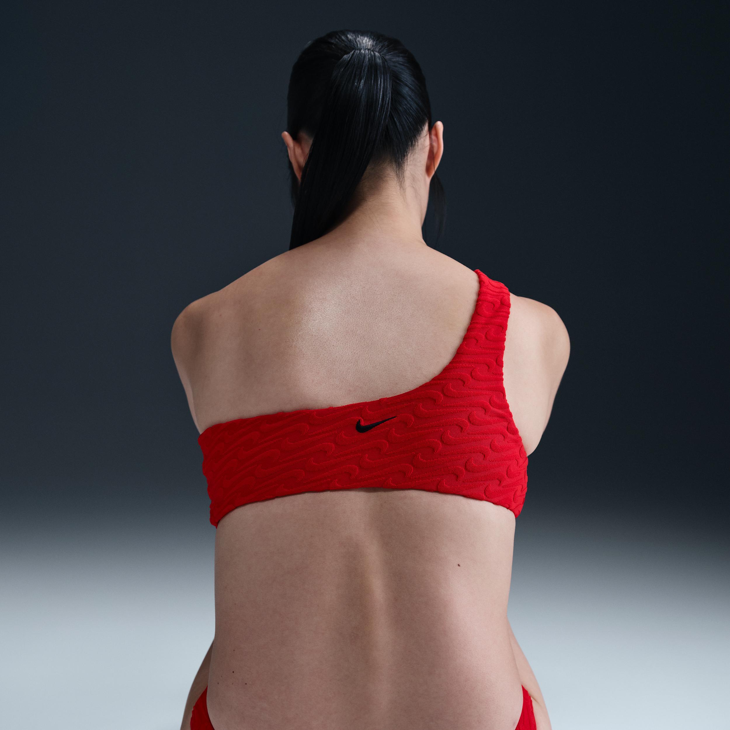 Nike Women's Swim Swoosh Link Terry Asymmetrical Bikini Top Product Image