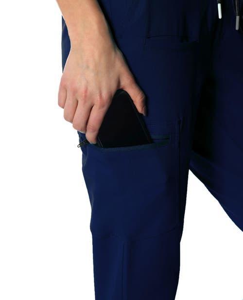 Members Only Reus Open Bottom Scrub Pants For Tall Women in Black at Nordstrom, Size Small Tall Product Image