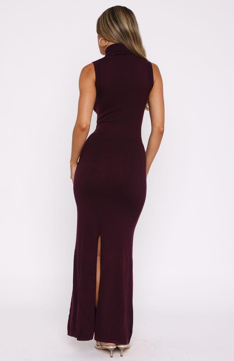 Finding My Power Knit Maxi Dress Plum Product Image
