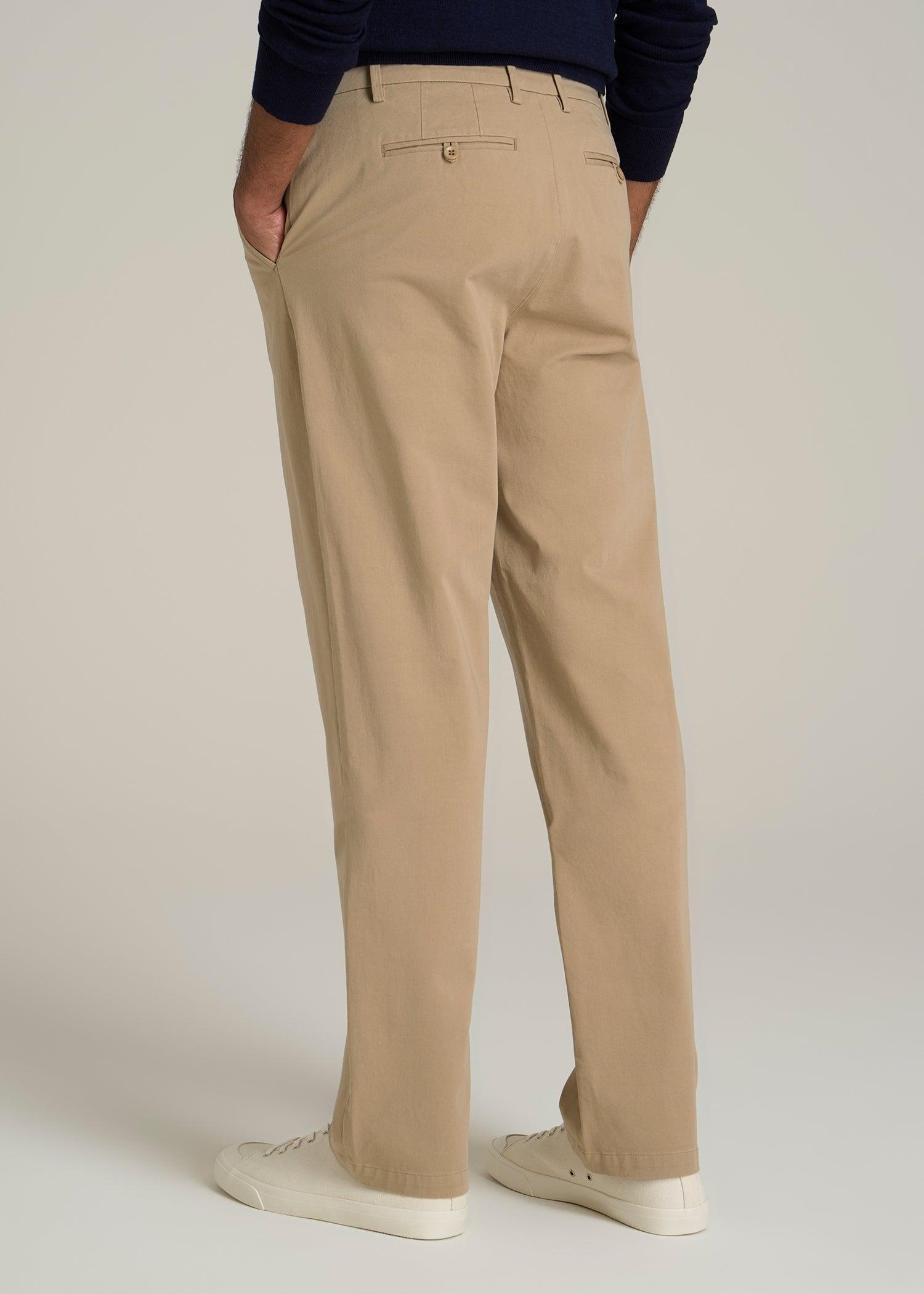 4 Way Stretch Commuter RELAXED Chino Pants for Tall Men in Hazelwood Product Image