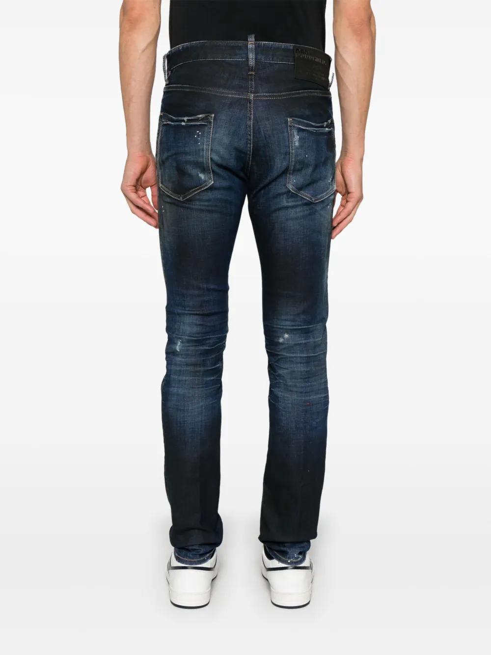 distressed skinny-cut jeans Product Image