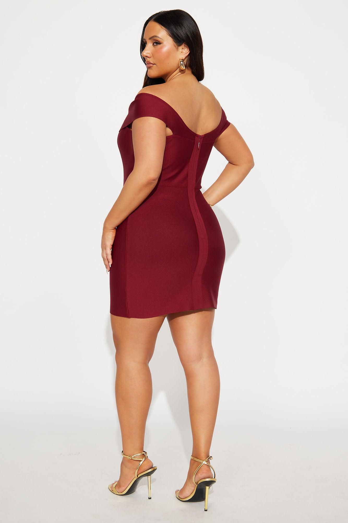 Amy Bandage Mini Dress - Wine Female Product Image