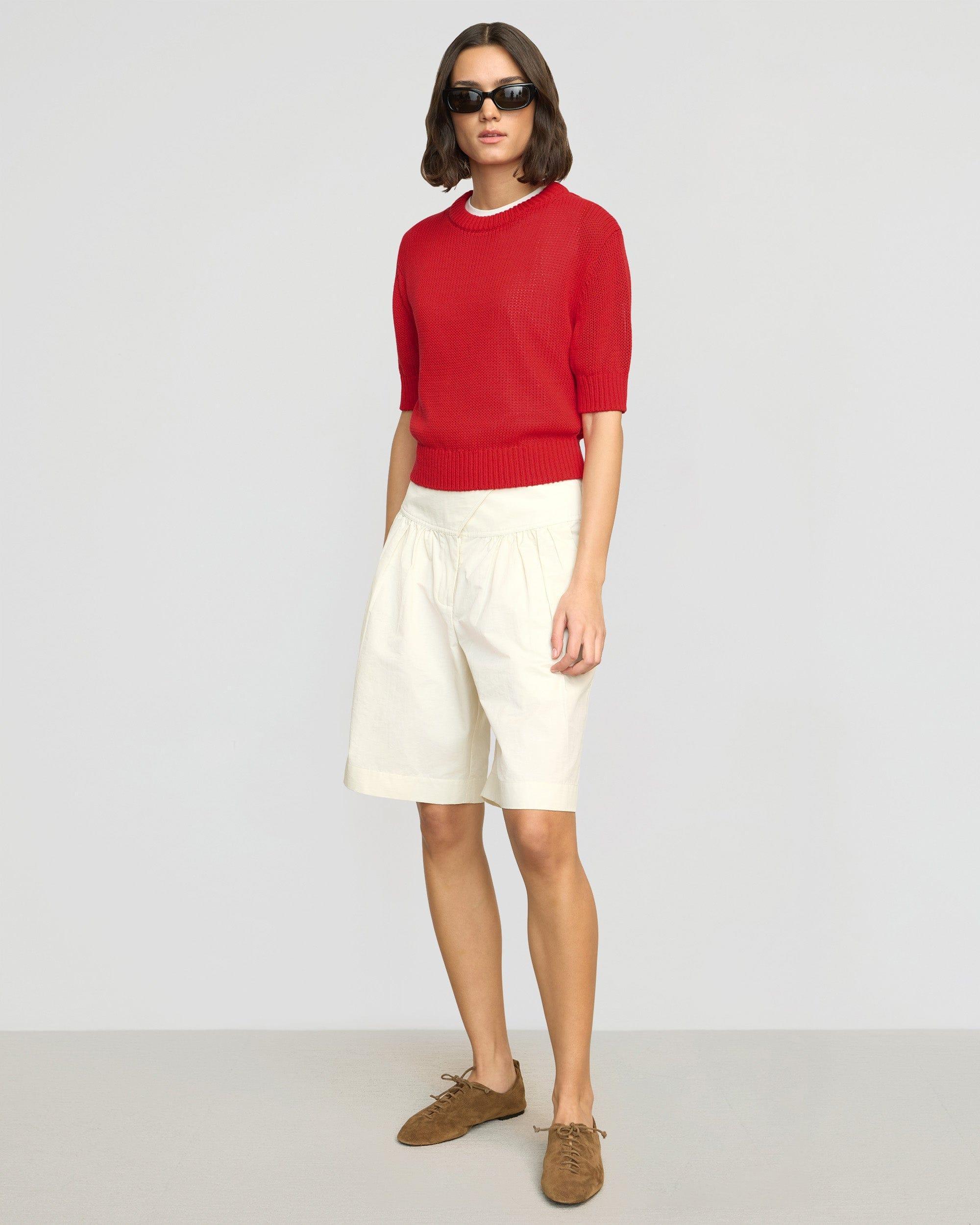 Heidi Pullover Short-Sleeve Knit Top Product Image