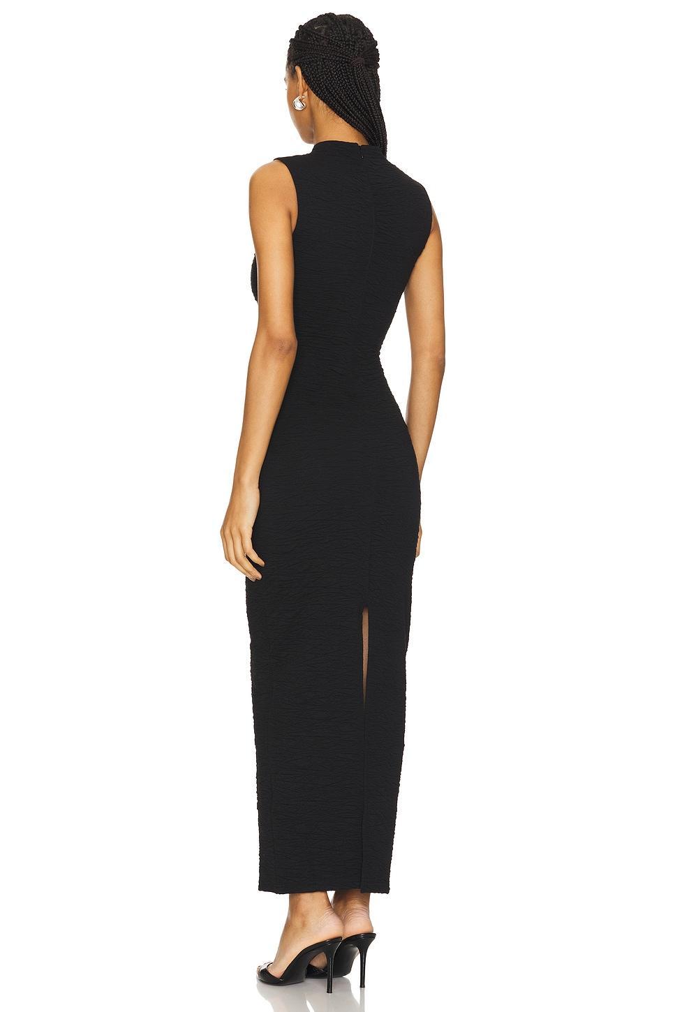 Wide Scrunchie Mock Neck Maxi Dress Good American Product Image