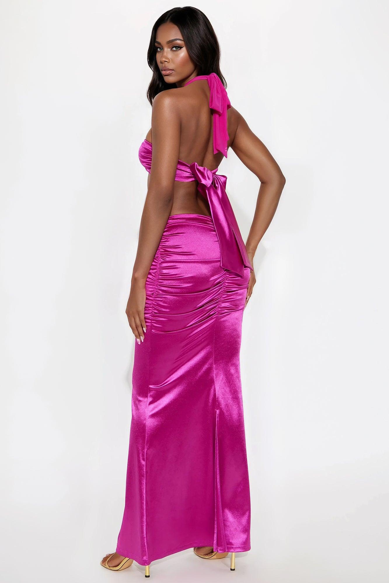 High Stakes Skirt Set - Magenta Product Image