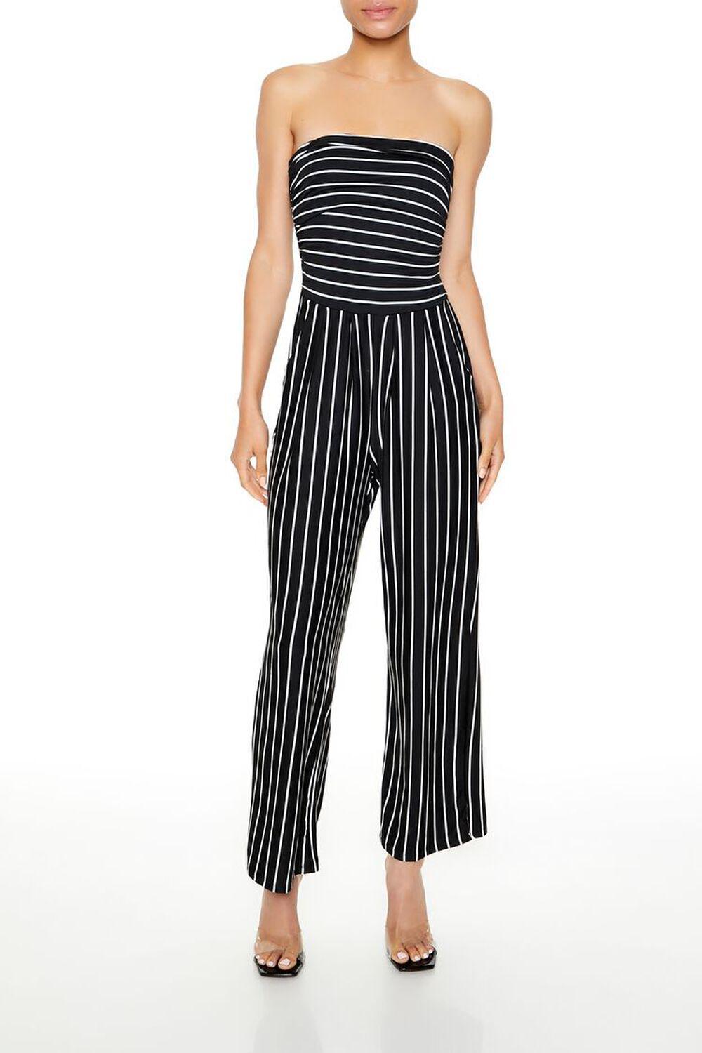 Strapless Striped Jumpsuit | Forever 21 Product Image