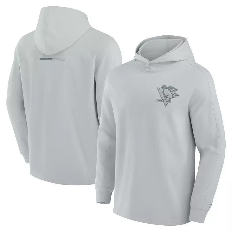 Mens Fanatics Signature Gray Vegas Golden Knights Elements Lightweight Tri-Blend Fleece Hoodie Product Image