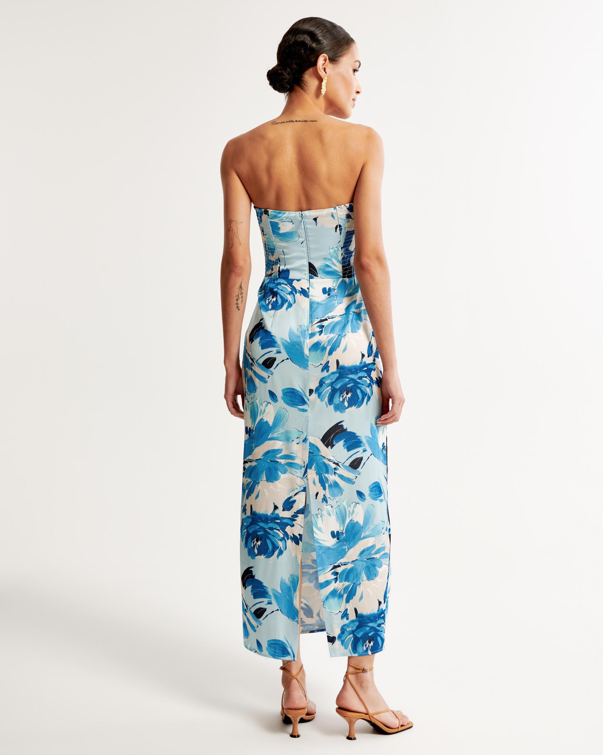 Strapless Satin Maxi Dress Product Image