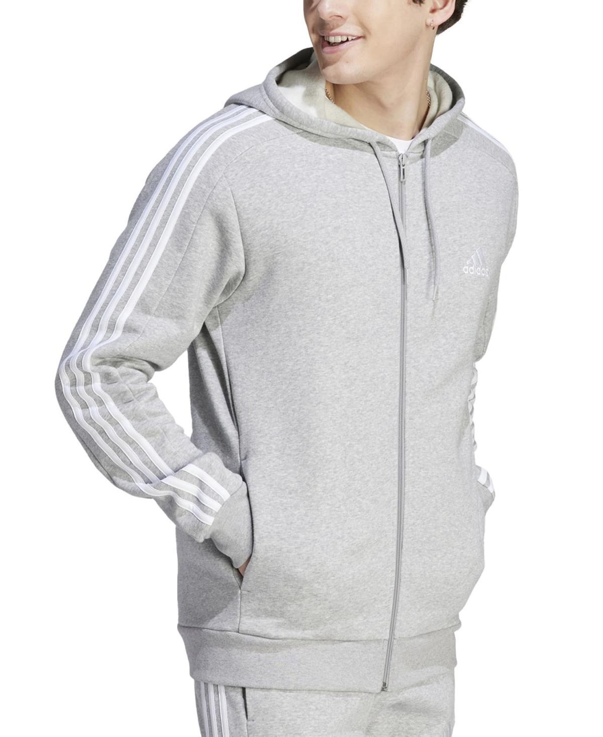 adidas Mens adidas Essentials 3-Stripes Full-Zip Fleece Hoodie - Mens Product Image